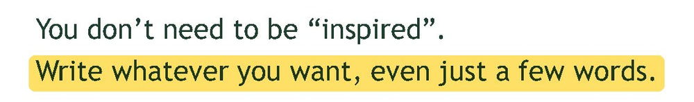 From the journal: Write whatever you want, even just a few words